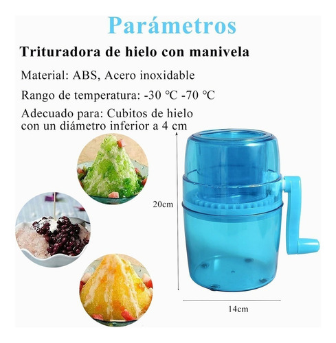 . Maquina Raspados Triturador Hielo Triturador Cuchillo