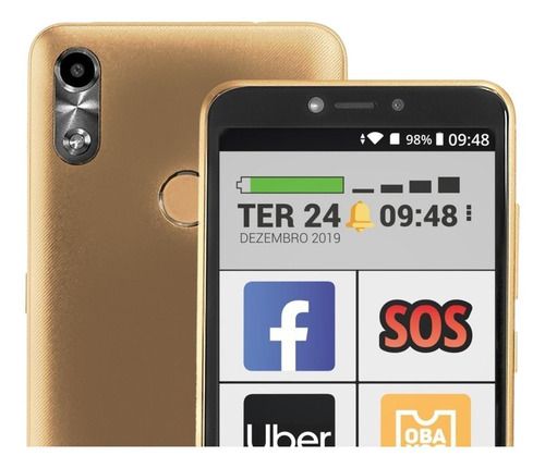 Imagem 4 de 4 de Obabox ObaSmart 3 Dual SIM 32 GB ouro 1 GB RAM