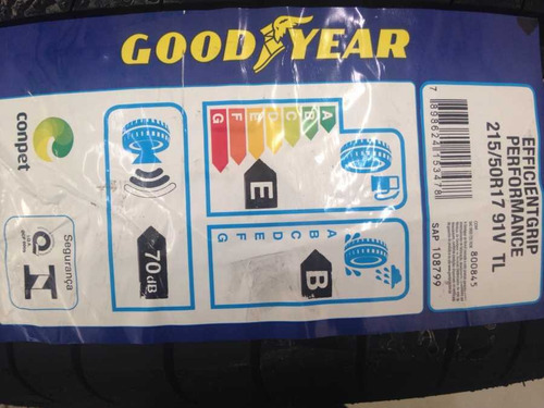 Kit Pneu Goodyear Aro 17 215/50r17 Efficientgrip 91v 4 Uni