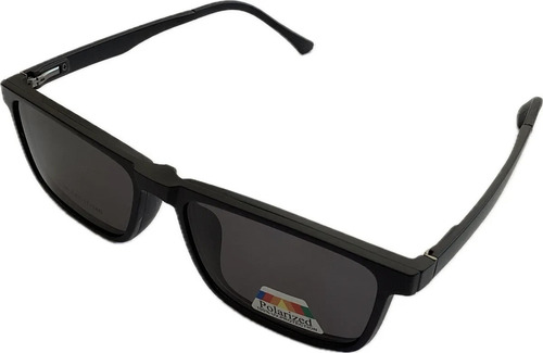 Anteojos Armazon Clip 5 Lentes Intercambiable Pilarizado Negro