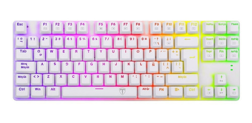 Teclado Gamer Mecanico T-dagger Bora White Rgb Outemu Red