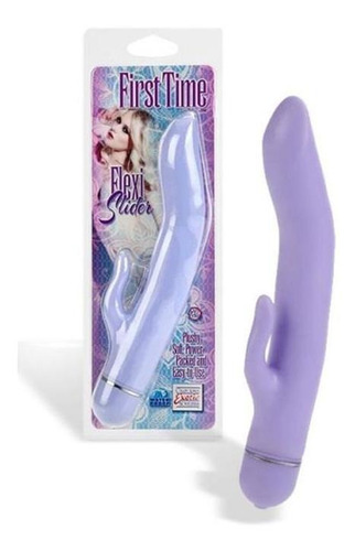 Vibrador Aveludado Com Estimulador Clitoriano Roxo