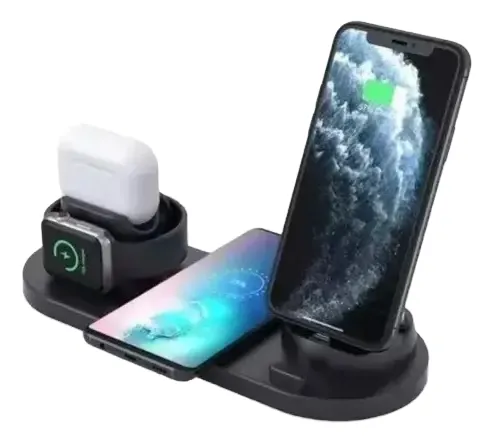 Estacion Carga Inalambrica 6en1 Compatible iPhone Samsung