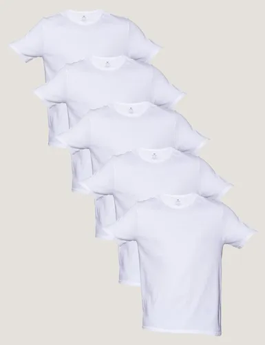 Kit 5 Camisetas Básicas Masculinas Algodão Branca Hering