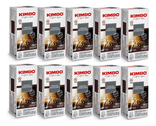 Pack 100 Cápsulas Kimbo Espresso Intenso 10x10 Compatibles 