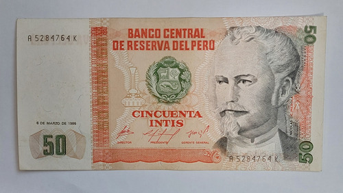 Billete De 50 Intis