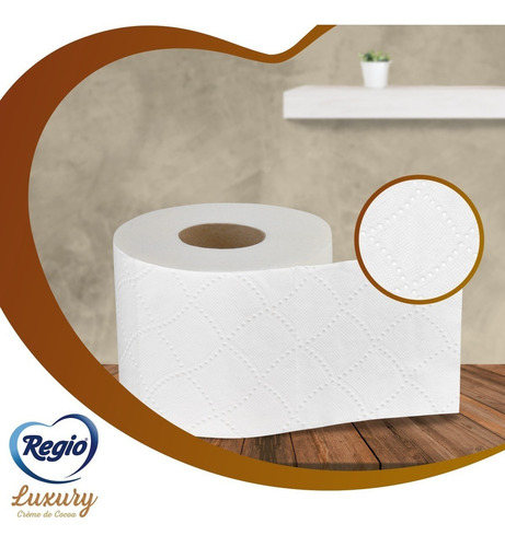 Imagen 2 de 4 de Papel Higiénico Regio Créme De Cocoa 9 Rollos Triple Hoja