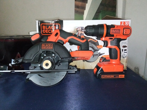 Imagen 4 de 5 de Kit Sierra Inalámbrica Black And Decker+taladro Inalambrico