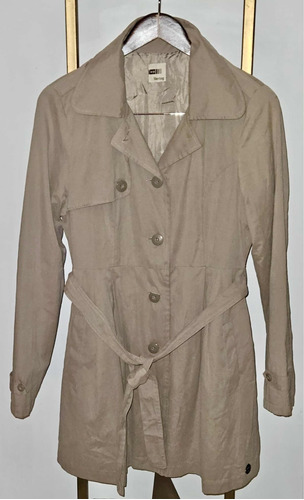 Chaqueta Beige Hering Gabardina Mujer Adultos 20 Bolsillos