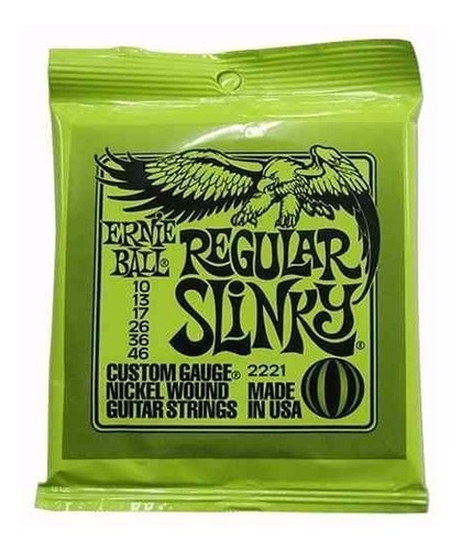 Set Cuerdas Ernie Ball 2221 10-46 Regular Slinky  Guitarra