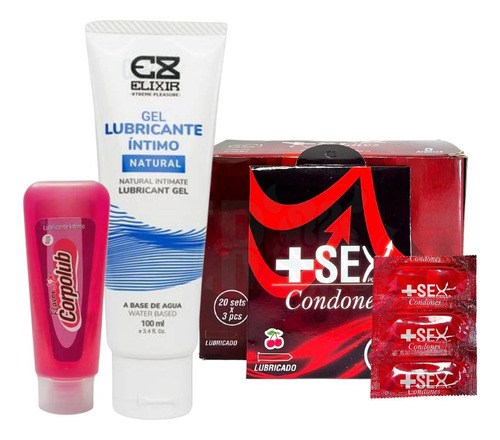 Lubricante Anal + Condones Caja 60und + Lubricante Natural