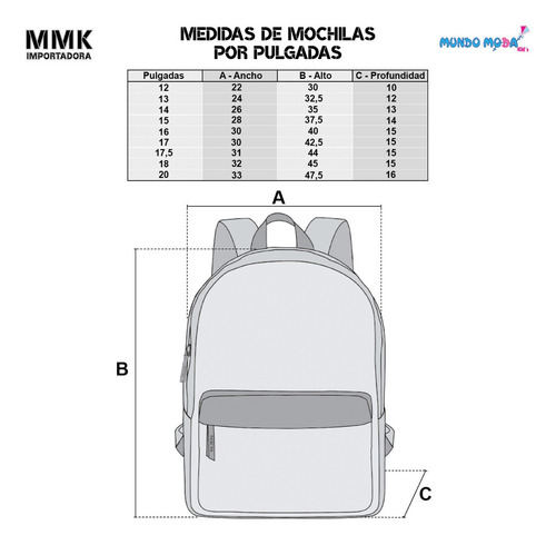 Mochila Muaa Carro 16p Ct Plumitaa Ua16c1