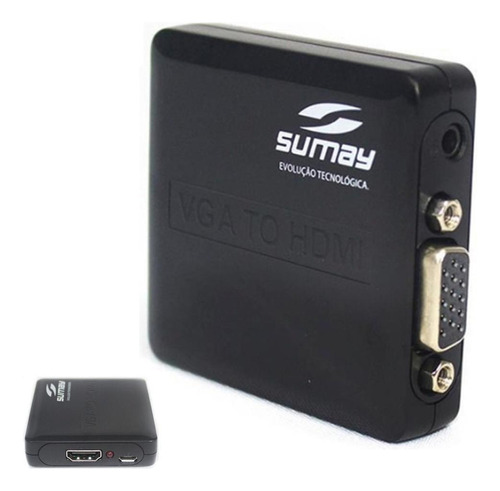 Conversor Vga + Áudio Para Hdmi-fêmea Sumay - Sm-vh02