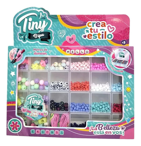 Tiny Set Bijouterie Cajita Con Mostacillas Cod 54932