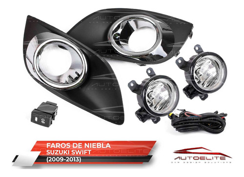 Imagen 2 de 10 de Kit Faros Niebla Suzuki Swift 2012 2013 Biseles Y Switch