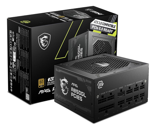 Fuente De Alimentación Msi Mpg A850gl, Atx 3.0, Pcie5, 850w