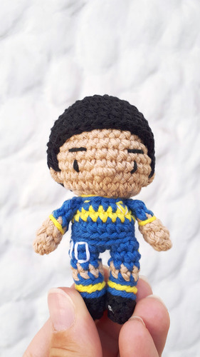 Muñeco Román Riquelme Boca Jrs. Amigurumi Tejido - Pipelino