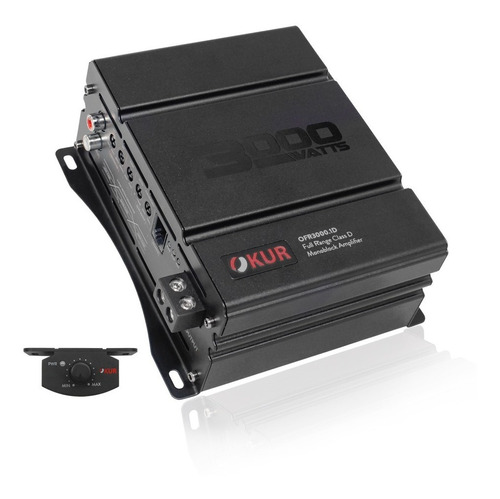 Amplificador De Audio Para Auto Okur Ofr3000.1d Monoblock Full Range Clase D 3000 Watts Color Negro By Db Drive