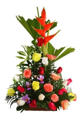 Imagen 1 de 3 de Arreglo Floral  Ramo Feliz Dia Del Amor Rosas San Valentin