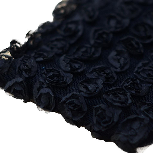 2x 3 Yardas 6-filas 3d Gasa Rosa Flor De Encaje Con Cordones
