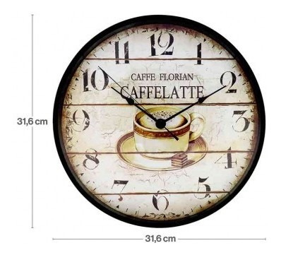 Reloj De Pared Free Home 31 Cm Café Latte Reloj De P Tk276