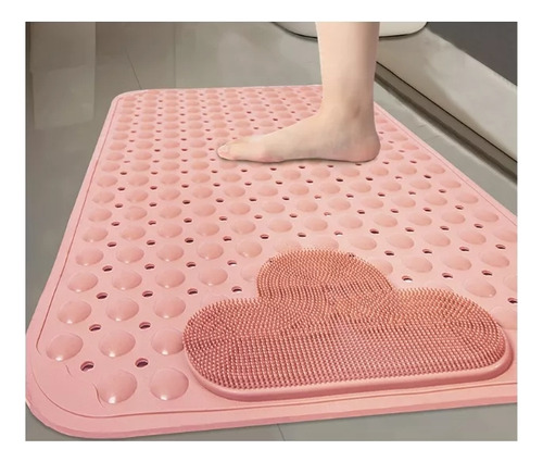 Tapete De Baño Antiderrapente Para Regadera Con Ventosas Rosa
