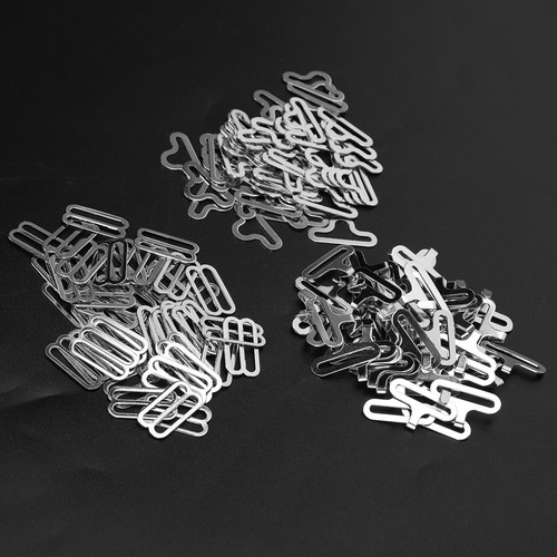 Juego De 50 Clips Ajustables Con Hebilla De Pajarita, Latón,