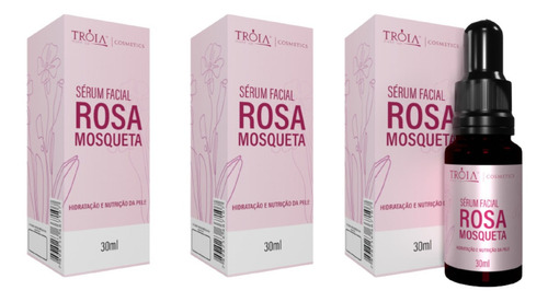 Imagem 8 de 8 de Kit 3 Sérum Facial Rosa Mosqueta Hialurônico Colágeno Ác