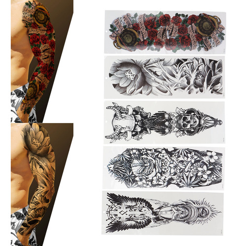 Fake S Sticker Full Arm Ticker Waterproof Ticker Lifelike