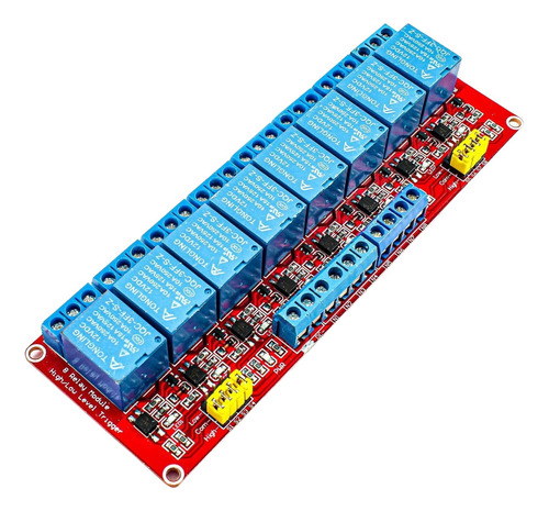 Módulo Relé 24v 10a 8 Canais Com Borne Kre Optoacoplador