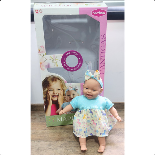 Boneca Maria Flor Canta Cantigas De Roda 35cm