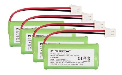 X Floureon Batería 2.4v 400mah Ni-mh Del 4 De Sanik 2sn-aaa4