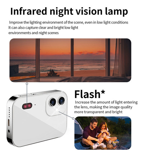 Cámara Digital 4k Ccd Cámara De Vídeo Con Flash Digital De 6