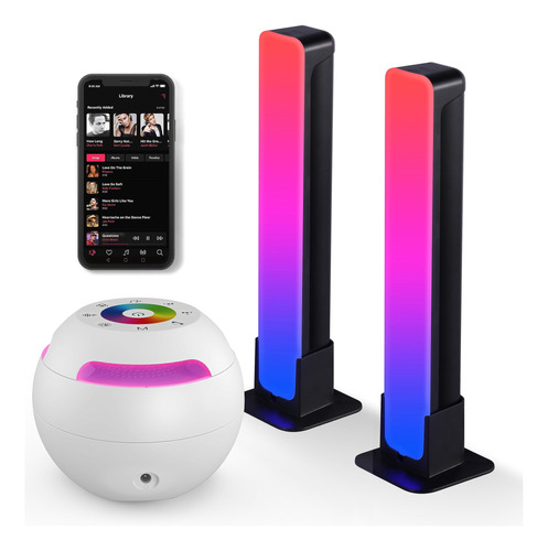 Uwesmart Altavoz Para Juegos Light Show, Barra De Sonido Rgb