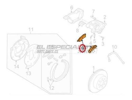 Pastilla De Freno Trasera Chevrolet Trail Blazer 2012