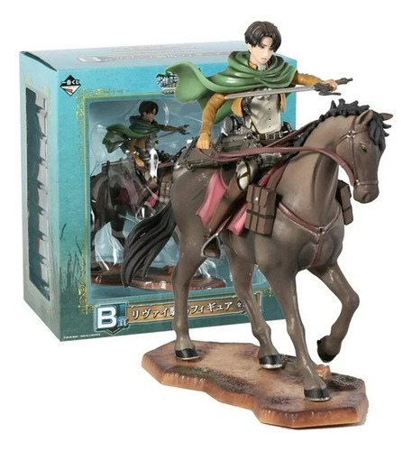 Figura Levi Ackerman En Caballo Shingeki No Kyojin + Caja
