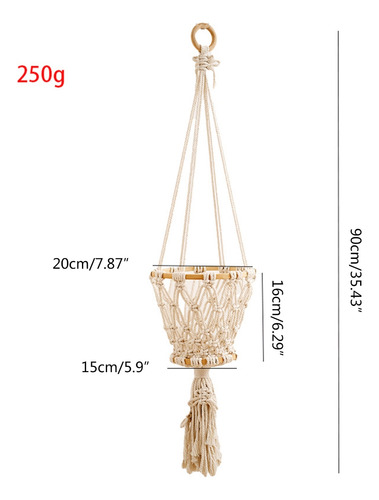 Colgador De Macramé Hecho A Mano Para Plantas Y Macetas