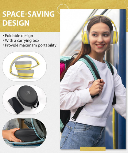 Rockpapa E9 Auriculares Bluetooth Over Ear Para Niños Niño N