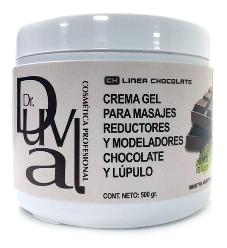 Crema Gel Masajes Reductores Chocolate Lupulo Dr Duval X500g