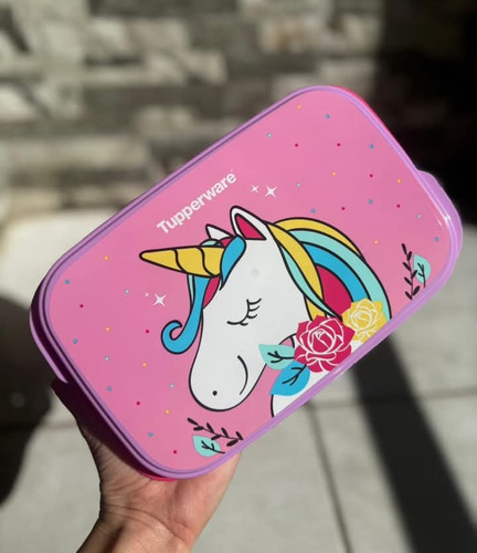 Kids Set Unicornio Para Jardín Tupperware Rosa Chicle