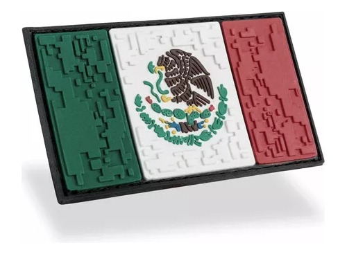 Parche Insignia Táctico Militar Gotcha Bandera México Pvc