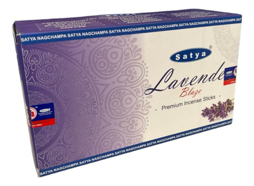 Incenso Meditação Massala Lavander Blaze Satya 12cxs 12var