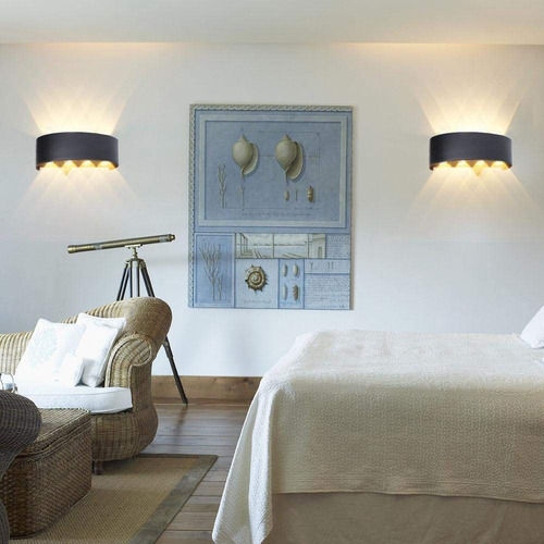 Luz Led Pared Moderna Decoración Aplique 8leds