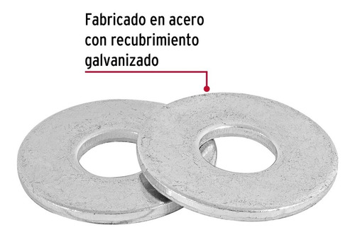 Bolsa Con 1 Kg De Arandelas Planas De 3/8 Fiero De Acero