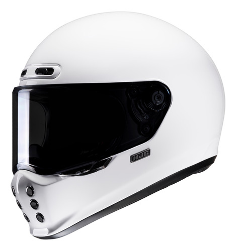 Casco Moto Hjc Integral V10 Sólido White