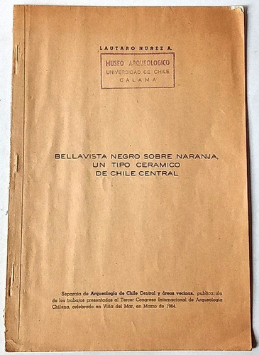 Nuñez Bellavista Negro Naranja Arqueologia 1964
