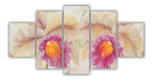 Marcos de flores de orquídeas con mosaicos florales de MDF, 115 x 60 cm