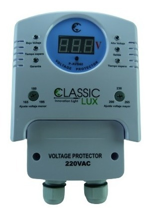 Protector De Voltaje Alta Potencia 60a 120v Classic Lux