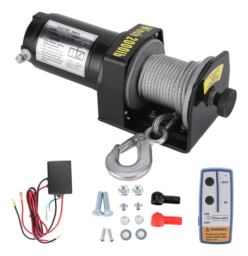 Cabrestante Eléctrico Atv Accessory De 12 V Con Capacidad De