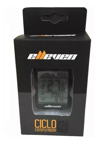 Imagem 4 de 7 de Velocimetro Ciclocomputador Elleven F-11 Bike Mtb 11 Funções Com Fio Tela Multi Funçoes Bicicleta Preto